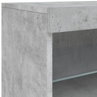 Servanta moderna cu lumini LED RGB, gri beton, 60x37x67 cm - 10