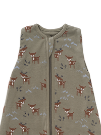 Sac de dormit cocon din bumbac organic 0-3 luni model Deer Olive - 1
