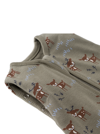 Sac de dormit cocon din bumbac organic 0-3 luni model Deer Olive - 2
