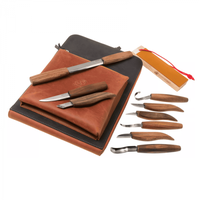 Set de sculptura in lemn BeaverCraft S50X, 14 piese, plus rucsac din piele - 1