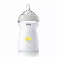 Biberon Chicco Natural Feeling 330 ml Anticolici pentru Sugari 6 luni+, Bej - 1