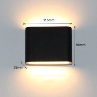 Aplica Exterior Techstar® LED Light C30, Putere 6W, A+, Rezistenta la Apa si Praf, Alb Rece, 6500K, Aluminiu, Negru - 2