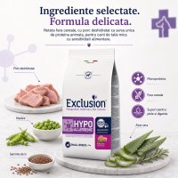 EXCLUSION Monoprotein VD Hypoallergenic Small, XS-S, Porc și Mazăre, dietă veterinară, hrană uscată fără cereale câini, alergii, 7kg - 5