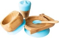 Ecorascals Melc albastru - set cadou din bambus pentru copii - 1