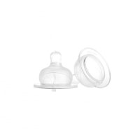 Set 2 tetine silicon super fin gat larg Minut Baby 0+ - 1