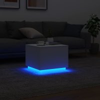 Masa de cafea LED, Alb, 50x50x40 cm - Moderna si Versatila - 5