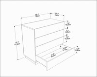 Dulap Lines Alb 90x45x81.6 cm - 5