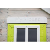 Casuta de gradina cu platforma,tobogan si leagan dublu (M28L) Wendi Toys Lime Lodge - 3