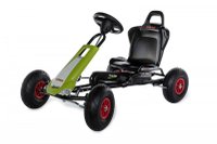 Kart Claas Air Racer Verde - Scaun Ajustabil, Functie Free-Wheel, Roti Pneumatice, Frana de Mana, Volan cu Sunete - 1