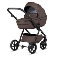 Carucior 2 in 1 Tutis Uno 6+ Cioccolata 177 din piele, sezut reversibil, spatar reglabil, cadru din aluminiu, amortizoare, roti cu blocare, greutate admisa 22 kg - 1