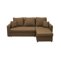 Coltar NICOLE extensibil, cu lada depozitare, colt interschimbabil, maro, 225x145x82 cm - 1