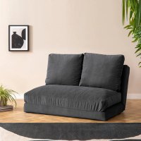 Canapea extensibila moderna Taida pentru 2 persoane, 180x120 cm, stofa gri - 1