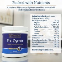 RX VITAMINS Zyme - Supliment Digestiv pentru Câini și Pisici, 120g Pudră - 3