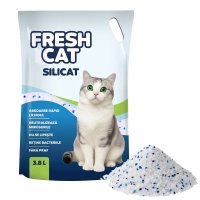 FRESH CAT Asezare Igienica pentru Pisici cu Granule de Silicat - Neutralizare Mirosuri, 3.8L - 3