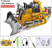 Buldozer telecomandat cu lumini LED si sunete, incarcabil USB, multiple functii - 2