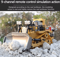 Buldozer telecomandat cu lumini LED si sunete, incarcabil USB, multiple functii - 9