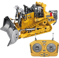 Buldozer telecomandat cu lumini LED si sunete, incarcabil USB, multiple functii - 3