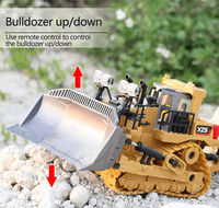 Buldozer telecomandat cu lumini LED si sunete, incarcabil USB, multiple functii - 7