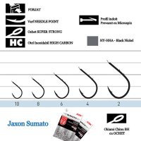 Carlige cu Ochet Jaxon Sumato Okiami Chinu, Black Nickel, 10buc/plic (Marime Carlige: Nr. 7) - 2