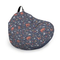 Husa fotoliu Puf Bean Bag tip Para XL fara umplutura prietenii padurii - 6
