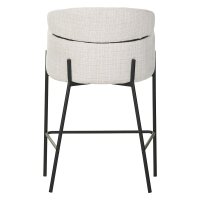Scaun bar Tolerse tesatura bej picioare metal negru 55x60x97 cm - 5