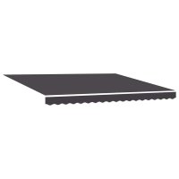 Cortina Retractabila Manuala Gri 400 x 300 cm din Aluminiu si Tesatura - 5