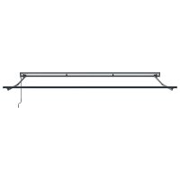 Cortina Retractabila Manuala Gri 400 x 300 cm din Aluminiu si Tesatura - 9