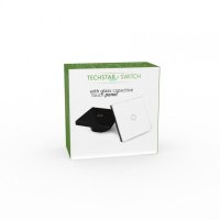 Intrerupator Touch Techstar® TG02, Sticla Securizata, Design Modern, Iluminare LED, 3 Faze, Alb - 4
