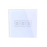 Intrerupator Touch Techstar® TG02, Sticla Securizata, Design Modern, Iluminare LED, 3 Faze, Alb - 6