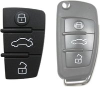 Set Butoane Cauciuc Techstar pentru Cheie Audi A3, A4, A5, A6, A8, Q5, Q7 - cu 3 Butoane - 3