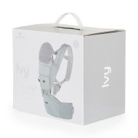Marsupiu ergonomic pentru bebelusi cu gluga si baza rigida Cangaroo Ivy Grey - 3