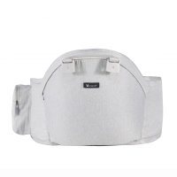 Marsupiu ergonomic pentru bebelusi cu gluga si baza rigida Cangaroo Ivy Grey - 6