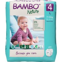 Scutece ecologice Bambo Nature Nr. 4, 24 bucati, pentru bebelusi intre 7-14 kg - 1