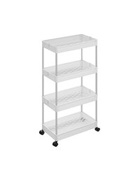 Dulap de depozitare mobil, Songmics, Alb, KSC10WT, 40 x 22 x 86 cm - 1