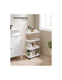 Dulap de depozitare mobil, Songmics, Alb, KSC10WT, 40 x 22 x 86 cm - 2