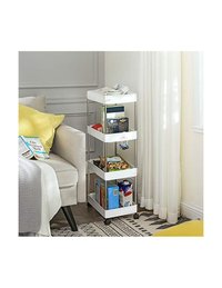 Dulap de depozitare mobil, Songmics, Alb, KSC10WT, 40 x 22 x 86 cm - 3