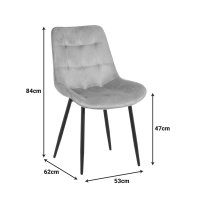 Scaun Berne Negru 53x62x84 cm - Eleganță și Confort - 7