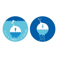 Jucarie de baie Mingiuta senzoriala cu apa Plui Rainball verde - 5