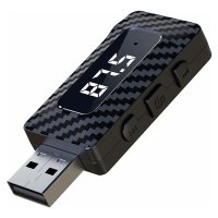 Bluetooth 2 in 1 receiver transmitter W3 cu display lcd pentru muzica pe frecventa radio - 1