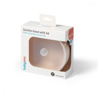 Bol din silicon cu ventuza si capac Babyono Bej - 7