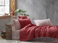 Lenjerie si Cuvertura Matlasata Aden Rosu (Bumbac 100%) - 1