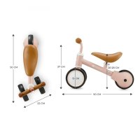 Tricicleta copii de echilibru Kinderkraft Cutie fuzzy peach, varsta 1-3 ani, roti din spuma EVA, posibilitatea de reglare a inaltimii scaunului (26-28 cm), sarcina maxima 15 kg - 5