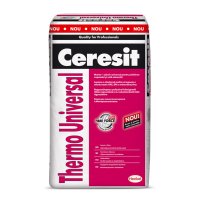Ceresit Thermo Universal 25 KG - Mortar Adeziv pentru Polistiren si Vata Minerala - 1
