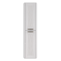 Dulap de baie suspendat Gursu alb 35x150 cm - 1
