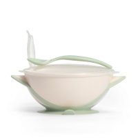 Castron cu ventuza si lingura Baby Ono Verde deschis - 3