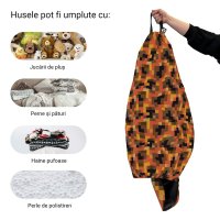 Husa fotoliu Puf Bean Bag tip Para L fara umplutura minecraft magma - 1