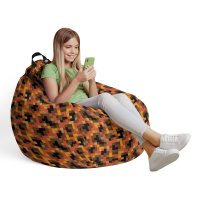 Husa fotoliu Puf Bean Bag tip Para L fara umplutura minecraft magma - 4