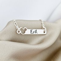 Bratara personalizata cu soricel din Argint 925 - Design unic pentru fete si baieti - 1