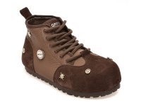 Ghete maro GRYXX 5K688 din piele naturala si material textil - 1