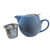 TeaTime Albastru, Ceainic Ceramica cu Infuzor Inox, 500 ml - 1